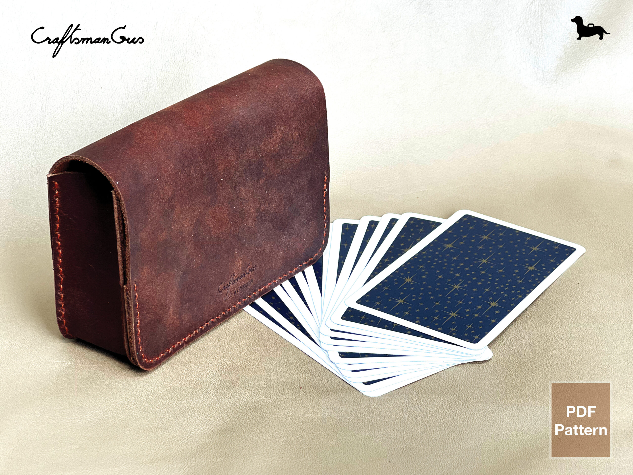 Leather Tarot Deck Case Pattern PDF | DIY Tarot Box Template - Image 2
