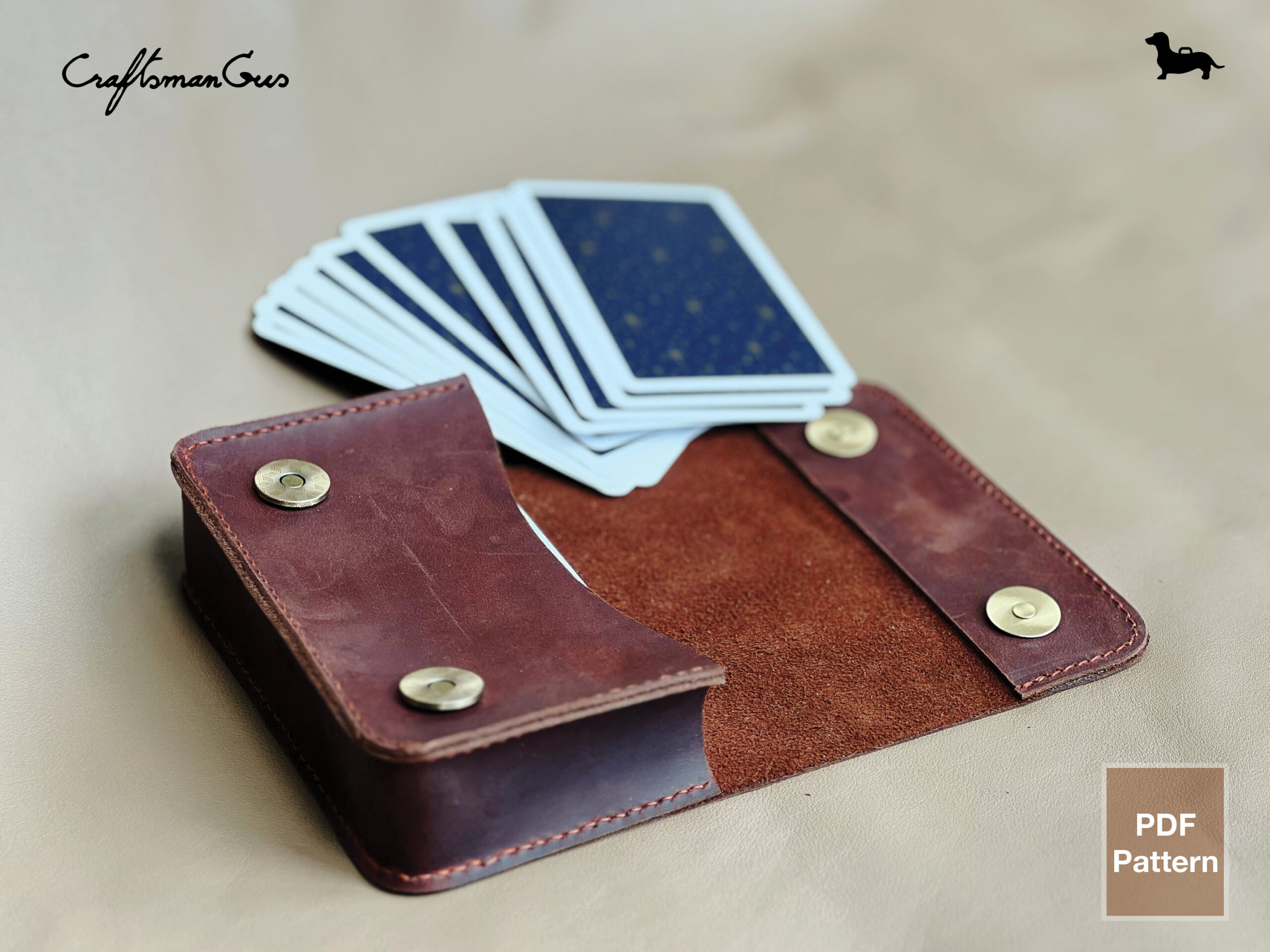Leather Tarot Deck Case Pattern PDF | DIY Tarot Box Template - Image 4