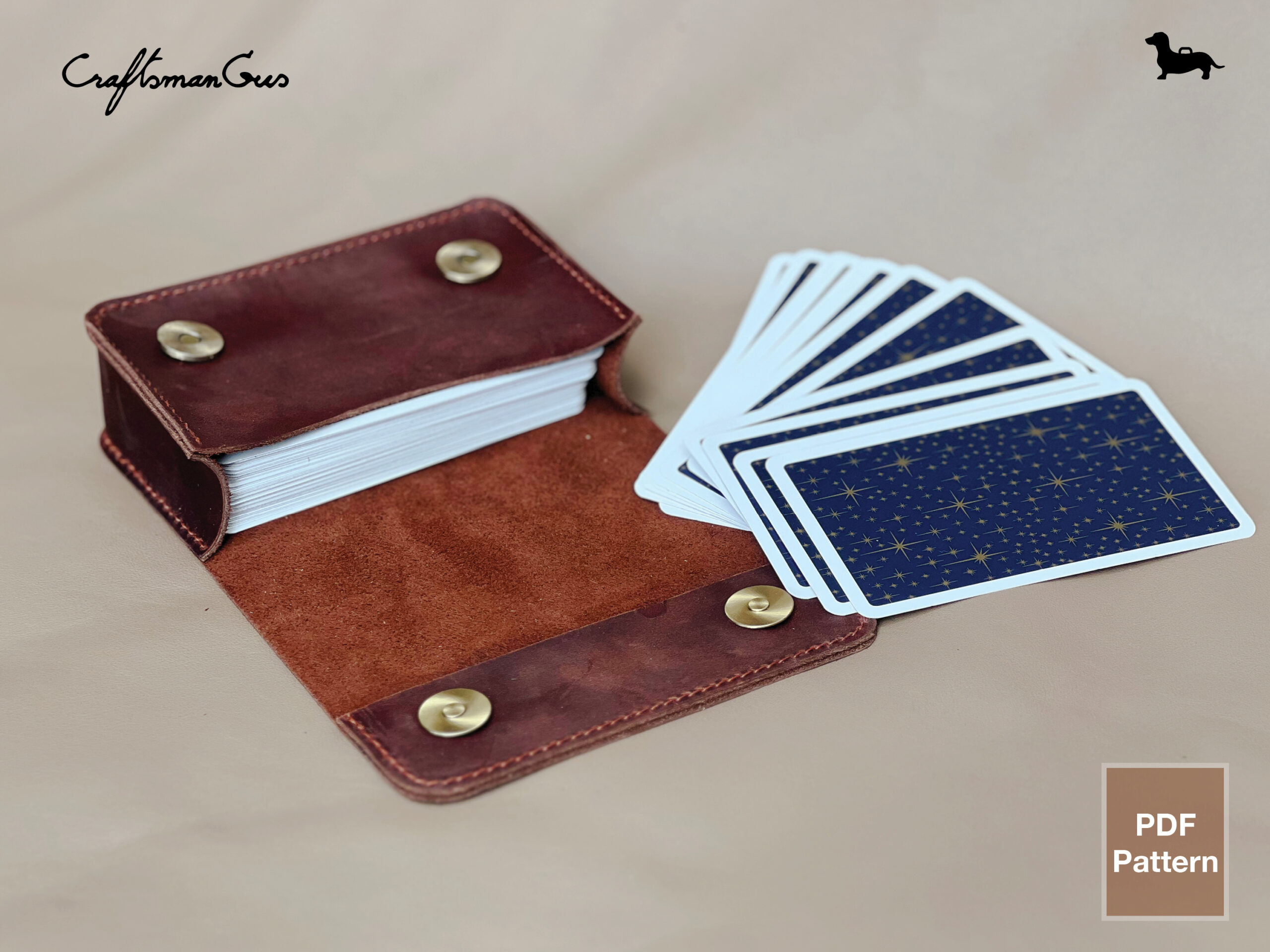 Leather Tarot Deck Case Pattern PDF | DIY Tarot Box Template - Image 5